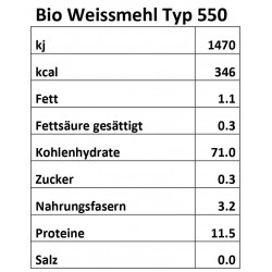 Bio Weissmehl Typ 550