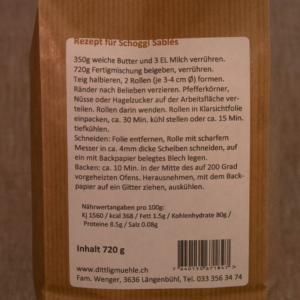 Schokolade Sablé 720 gr